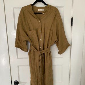 Maxi Linen Button-Up Dress